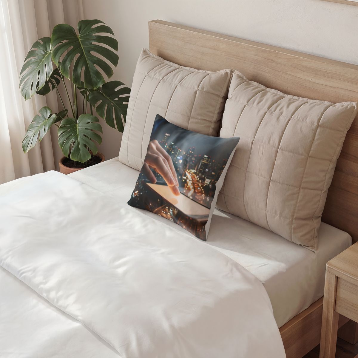 Poly Velvet Pillow - Urban Pulse Luxury | Echovira Gallery