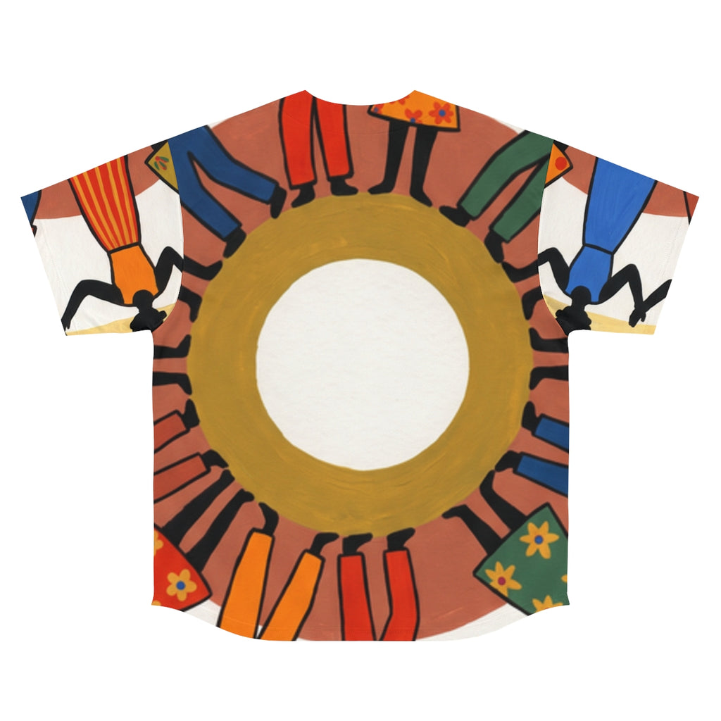 Men's Baseball Jersey - Unity Mandala Art | Echovira Gallery