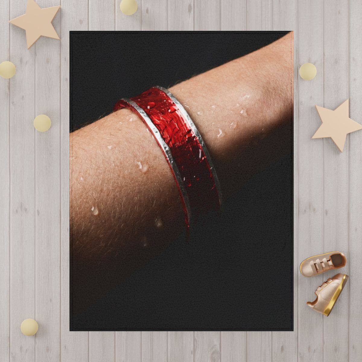 Manta para niños pequeños Brazalete de Esmalte Carmesí