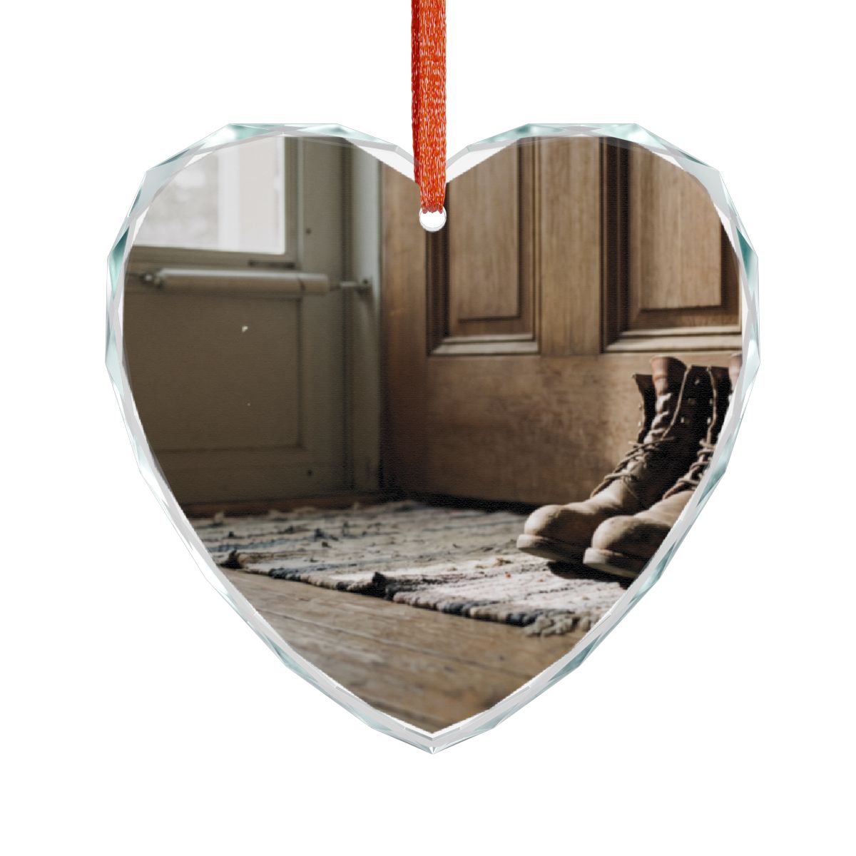 Crystal Glass Ornament - Golden Doorway | Echovira Gallery
