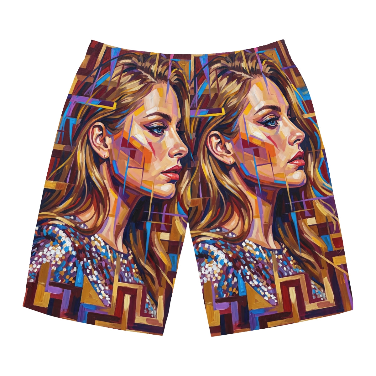Men's Board Shorts - Shattered Elegance | Echovira Gallery