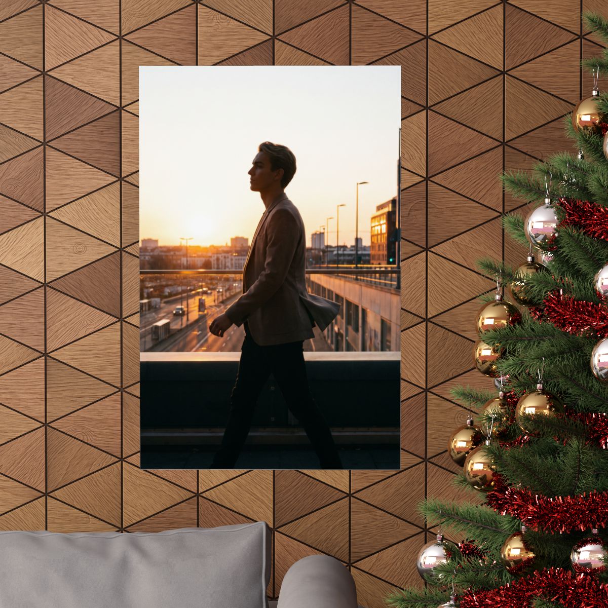 Matte Vertical Poster - Golden Hour Walk (8×10 & 36×54) |...