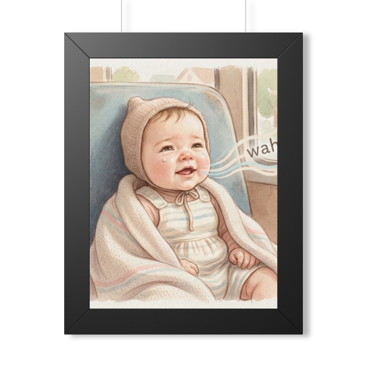 Framed Vertical Poster - Sweet Baby — Black (11×14, 12×16......
