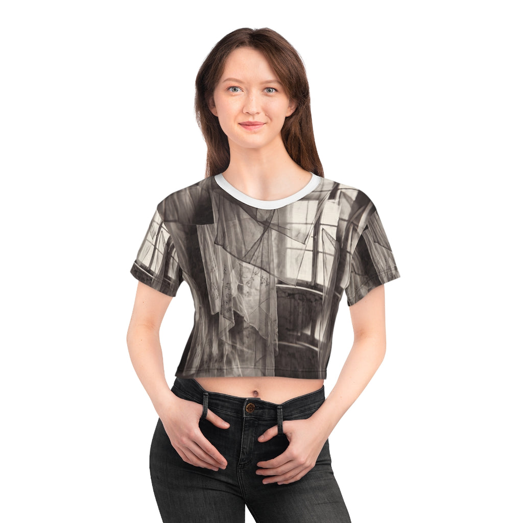 Crop Tee - Spectral Veils | Echovira Gallery