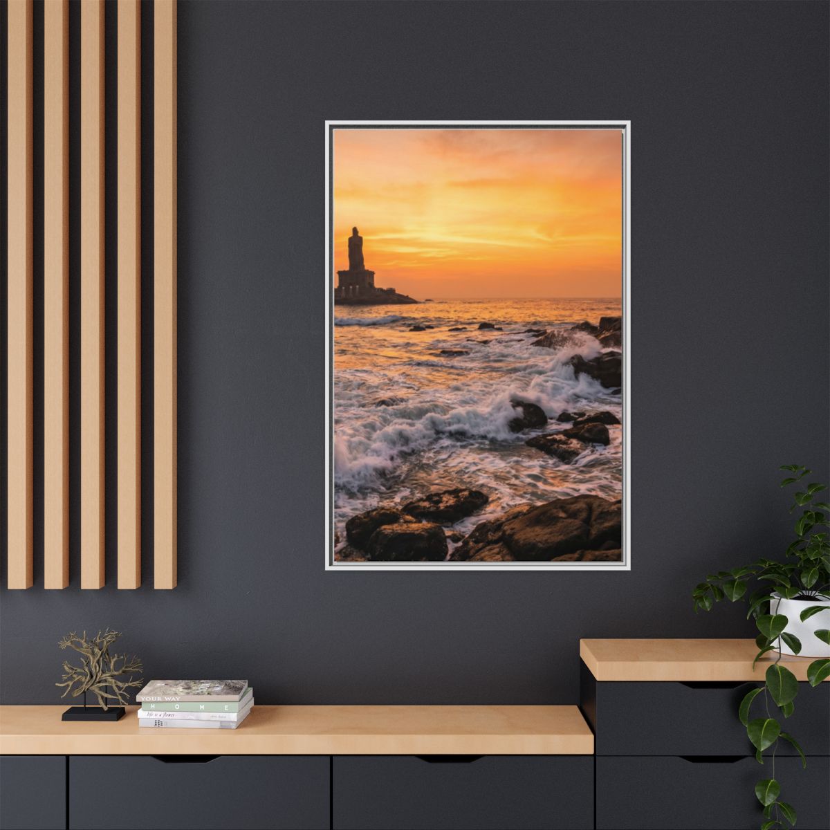 Framed Matte Canvas - Majestic Golden Coast