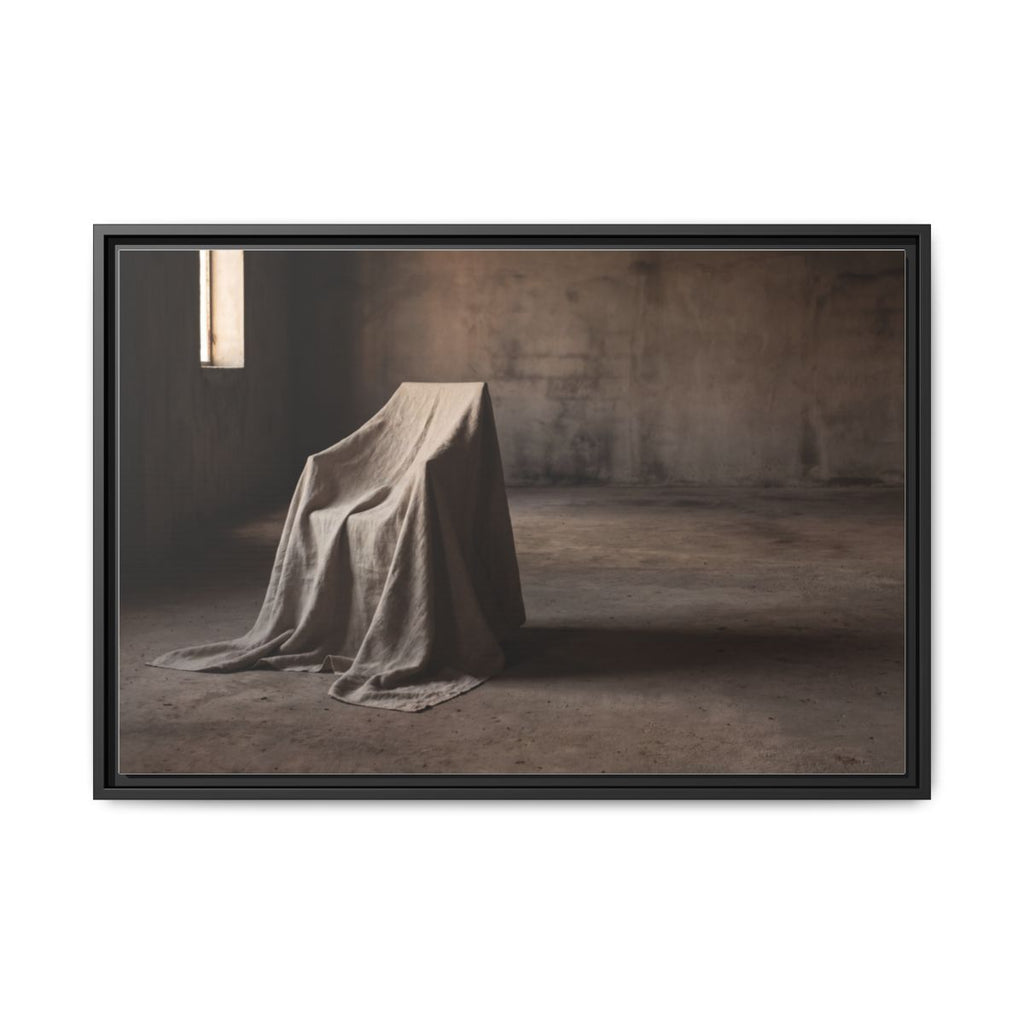 Framed Matte Canvas - Wabi-Sabi Silhouette Art — Black / 1.25"