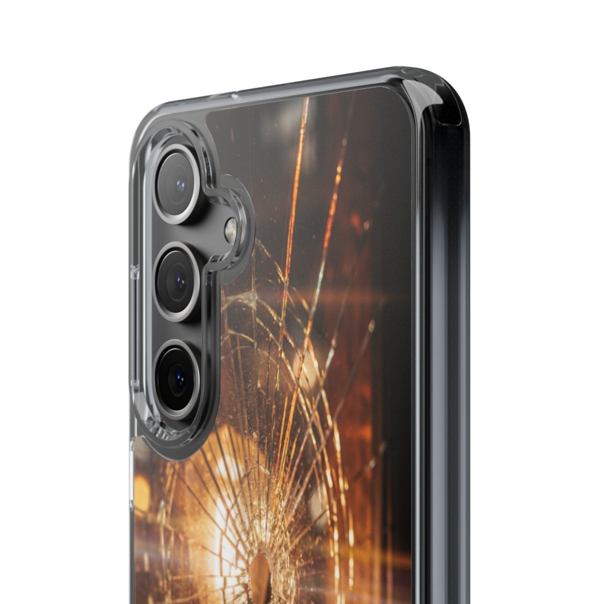 Clear Impact-Resistant Case - Fractured Glow