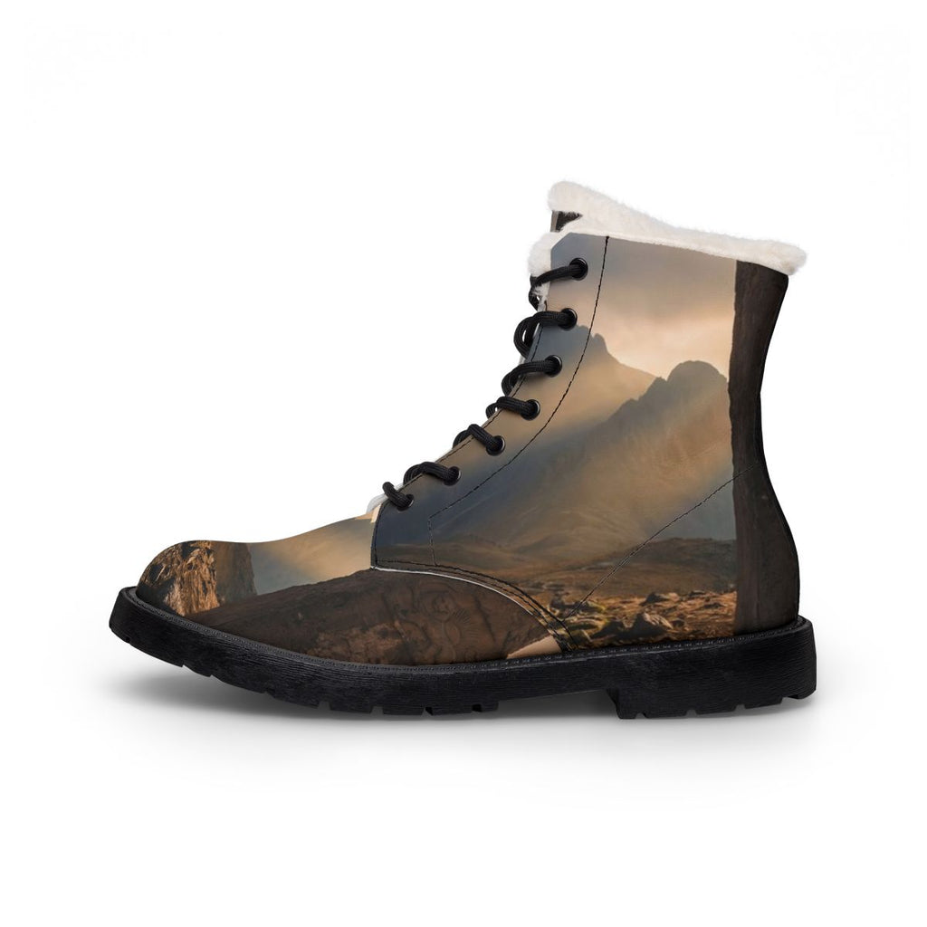 Men's Fur and Leather Boots - Mystic Monolith Ancient... |...