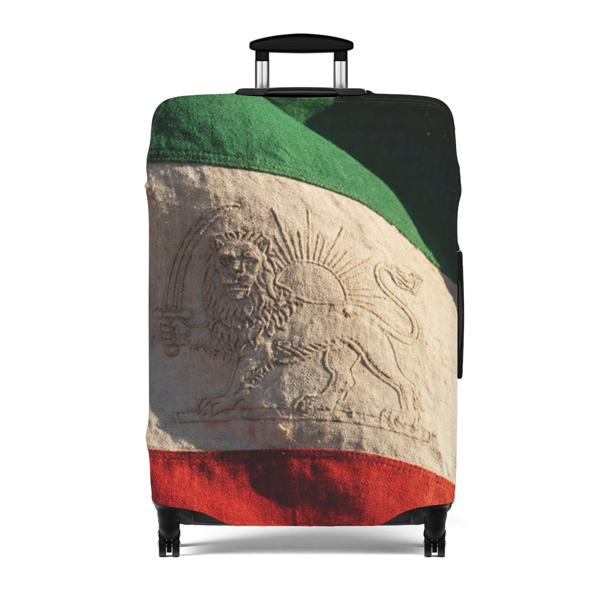 Luggage Cover - Vintage Persian Lion and Sun Flag Art |...