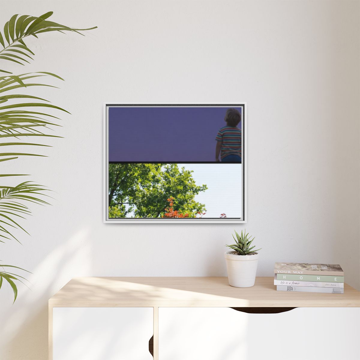 Matte Canvas, Framed - Stardust & Forest Discovery — White /...