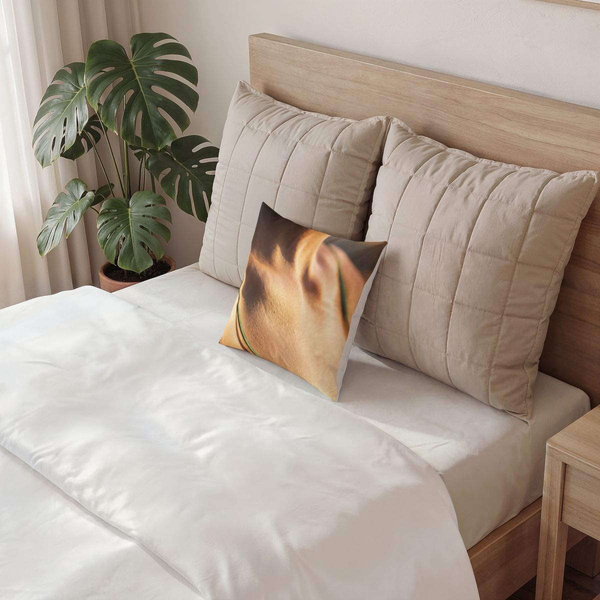 Golden Hour Poly Velvet Pillow - Emerald Sunset | Echovira...