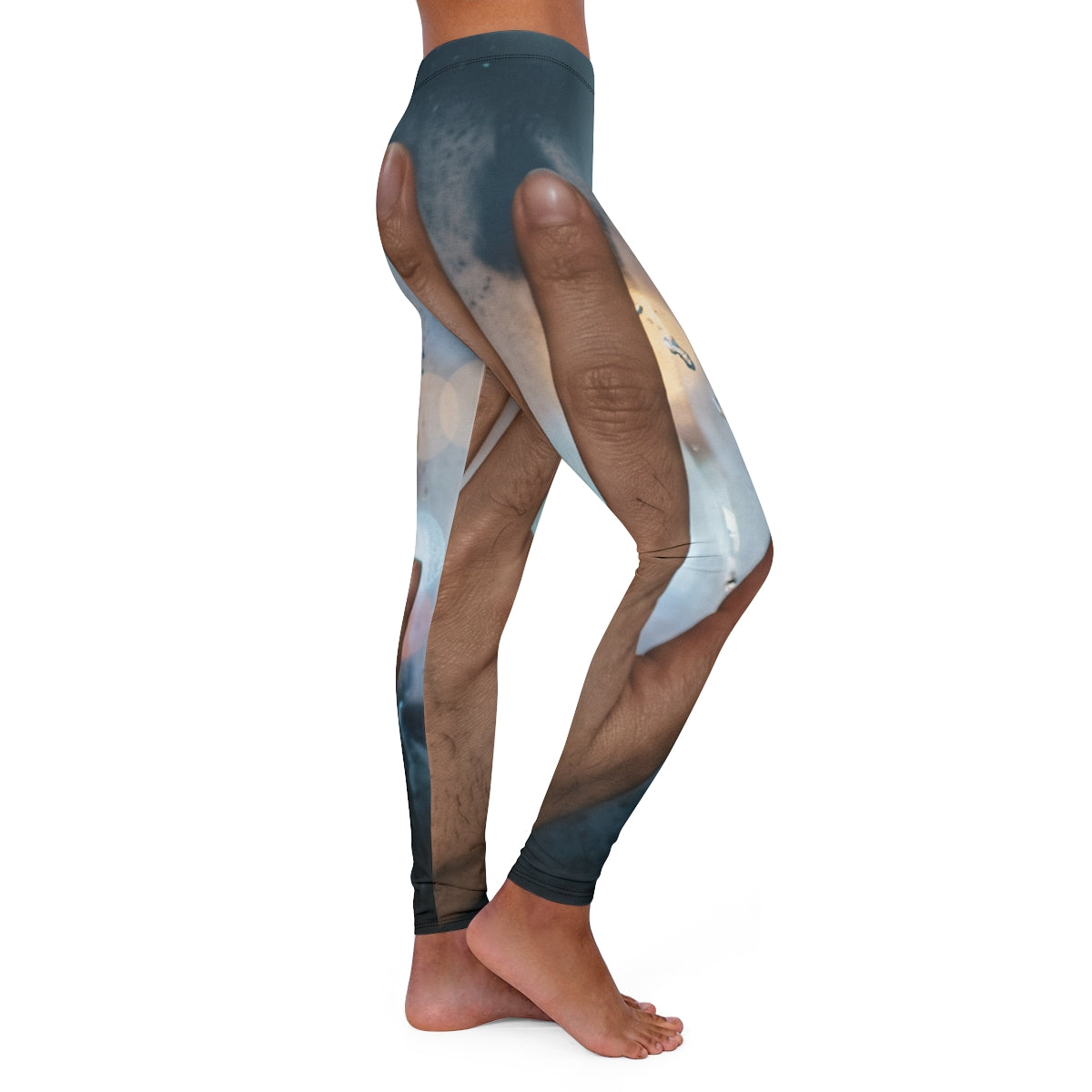 Women's Spandex Leggings Rainy City Window