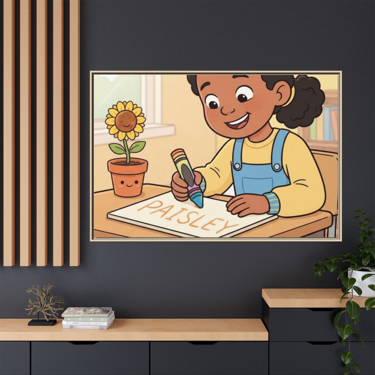 Matte Canvas Framed - Paisley Classroom Joy — Natural /... |...