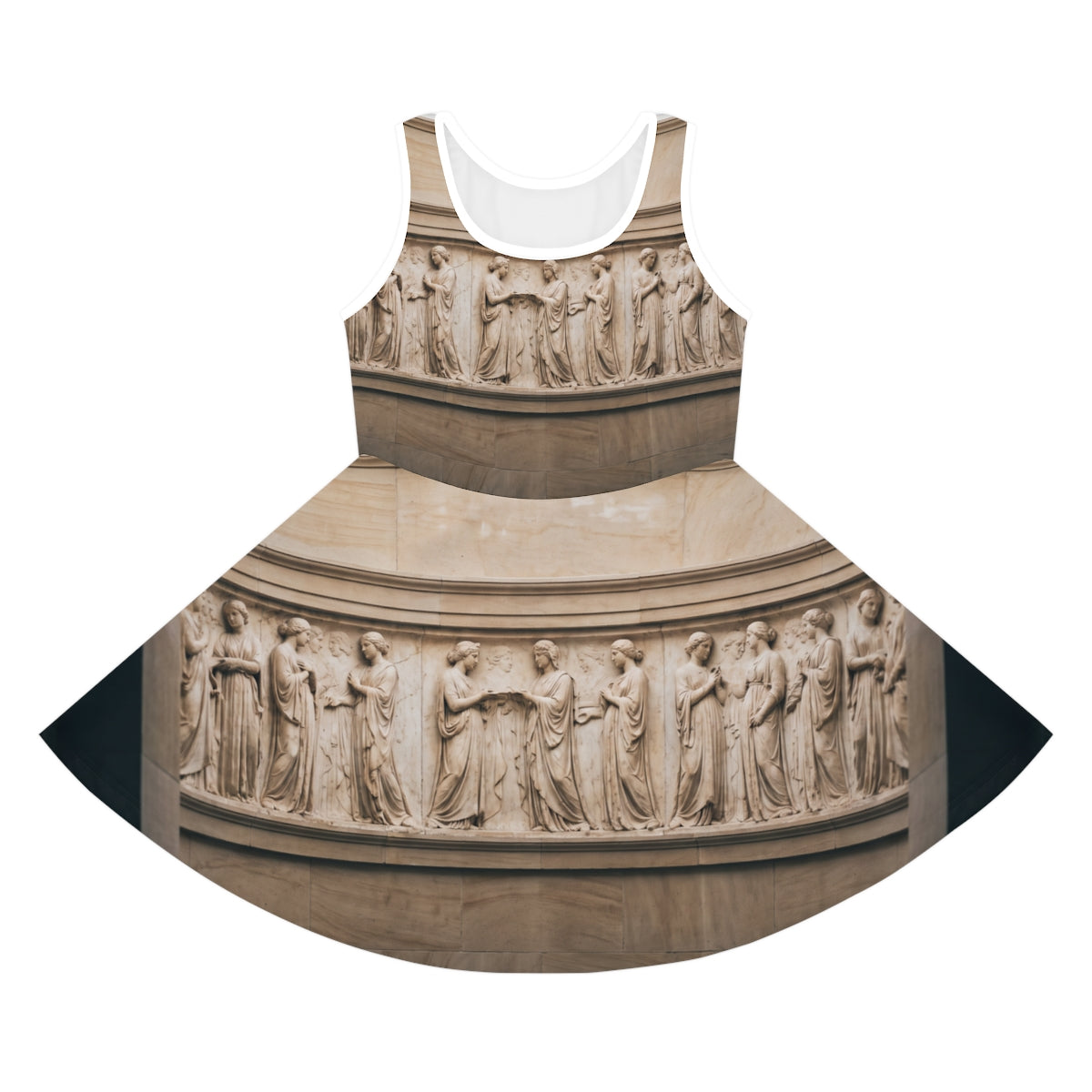 Girls' Classical Architectural Frieze Sundress