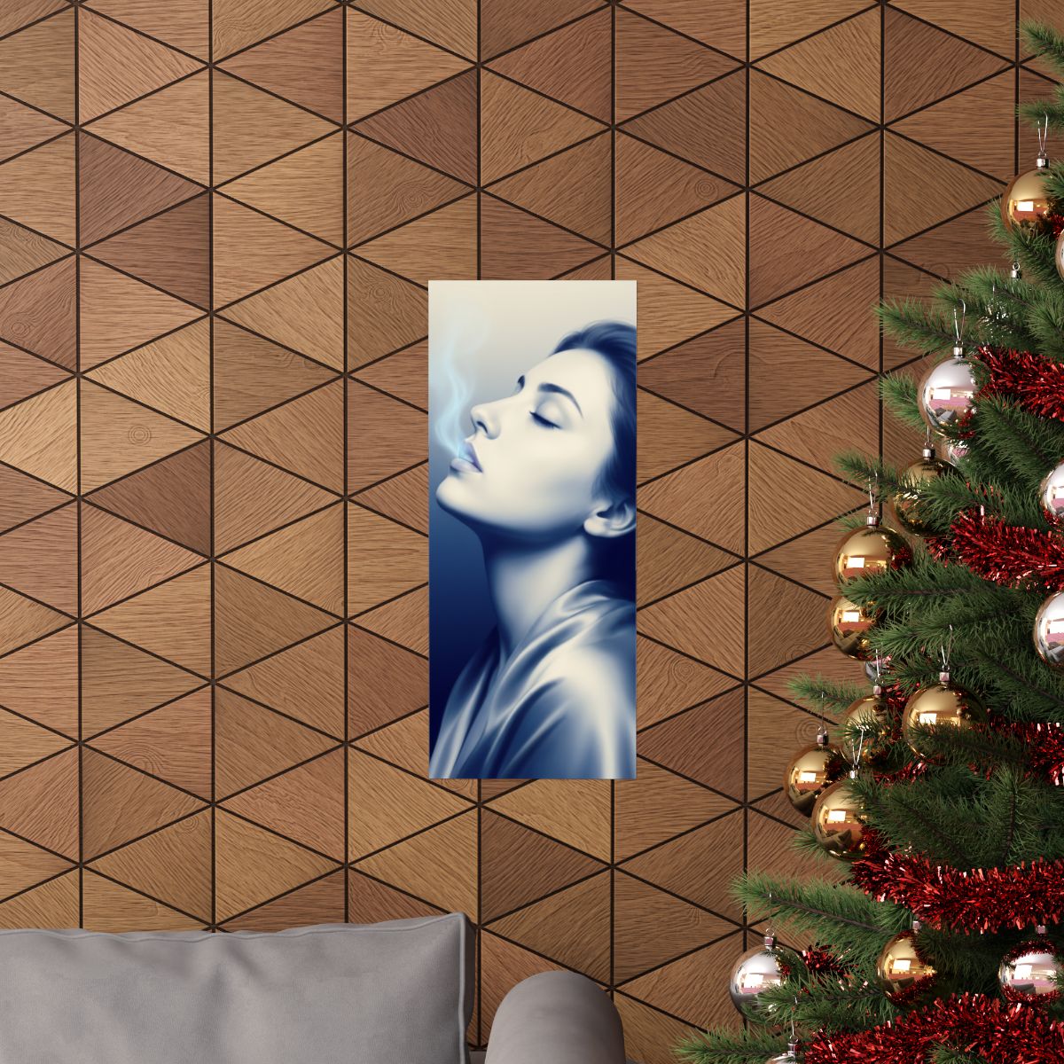 Matte Vertical Poster - Ethereal Blue Somnium Portrait (8×10...
