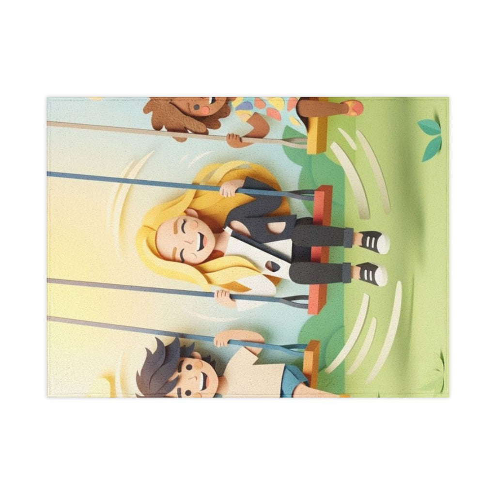 Toddler Blanket - Sunny Playground Joy | Echovira Gallery