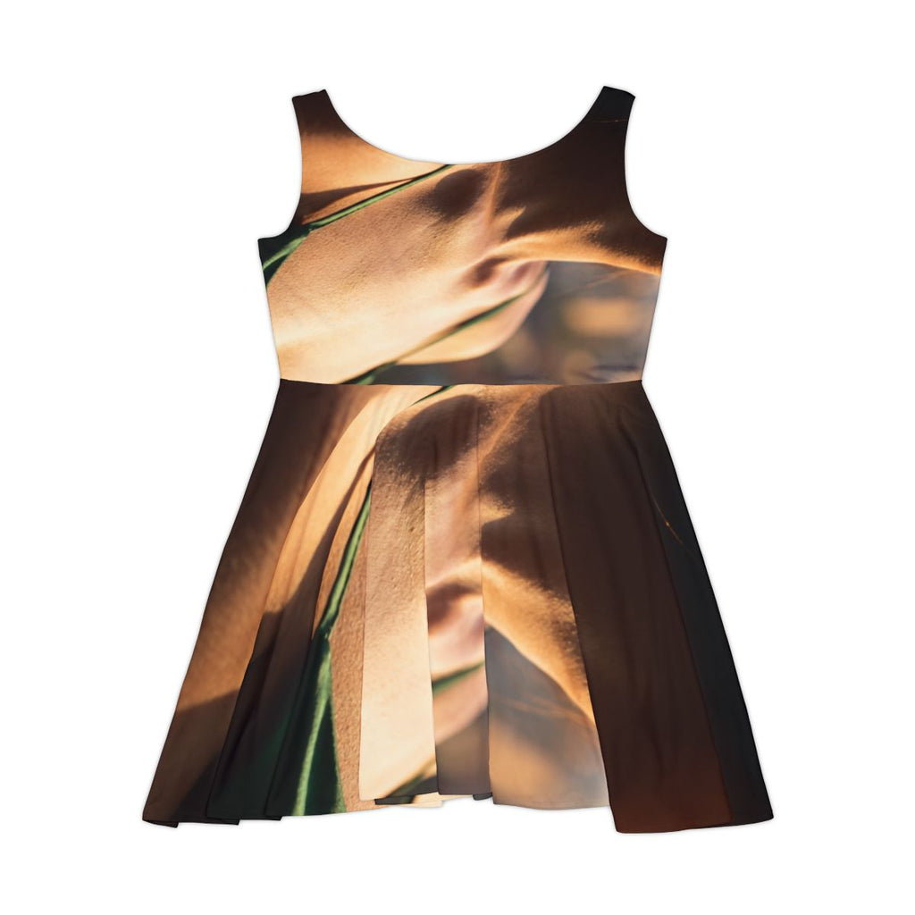 Women's Skater Dress - Golden Hour - Emerald Sunset Glow |...
