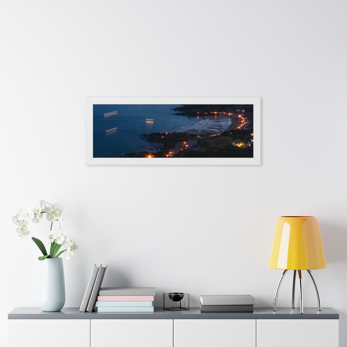 Framed Horizontal Poster - Coastal — White (14×11, 16×12......