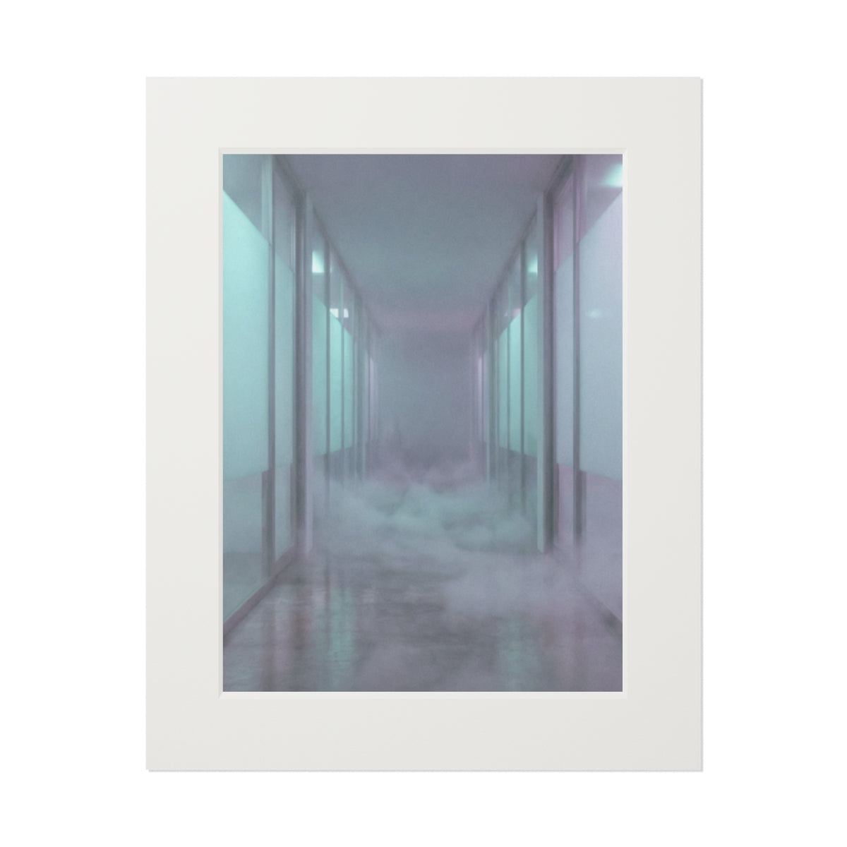 Fine Art Prints - Liminal Corridor Fog Art Print — Portrait...
