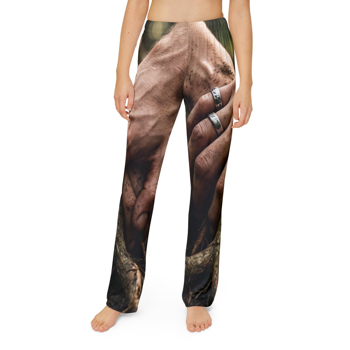 Kids Lounge Pants with Forest Root Art