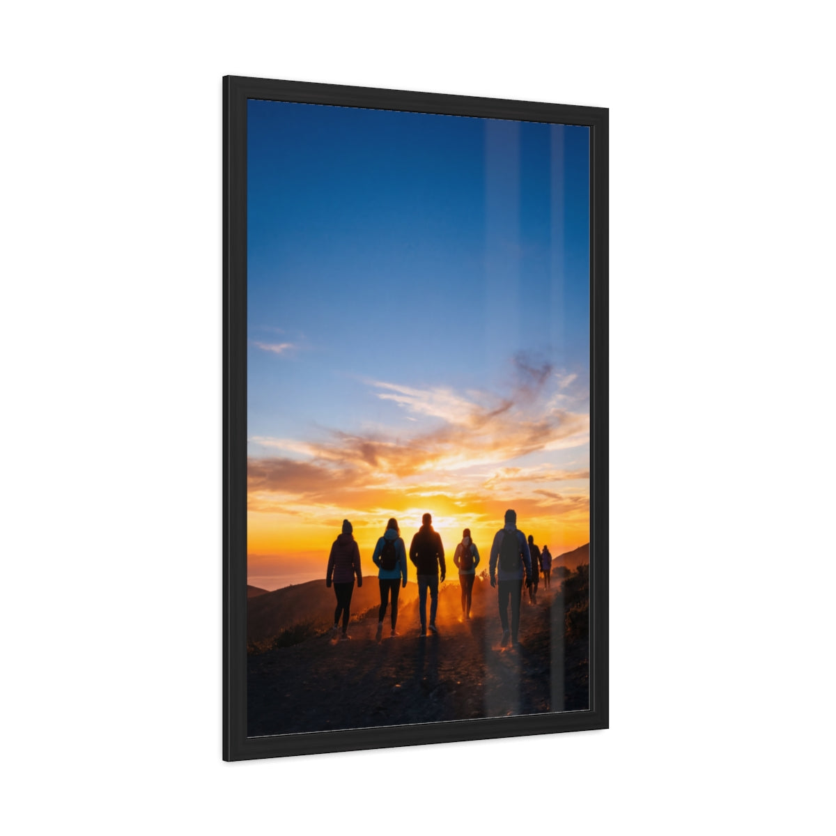 Framed Poster - Sunset Silhouette — Portrait