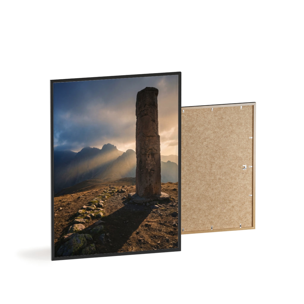Wooden Framed Poster - Mystic Peak