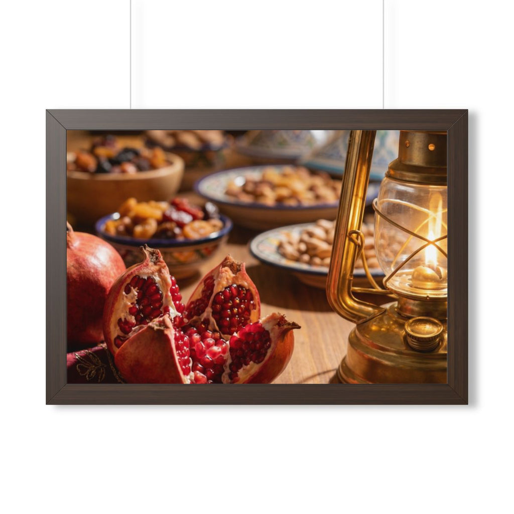 Framed Horizontal Poster - Amber Feast Glow (14×11, 16×12......