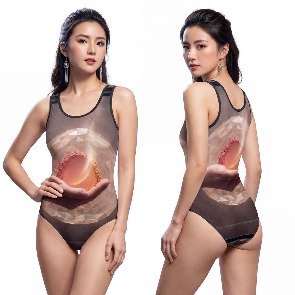 Women's One-Piece Swimsuit Cosmic Geode Art