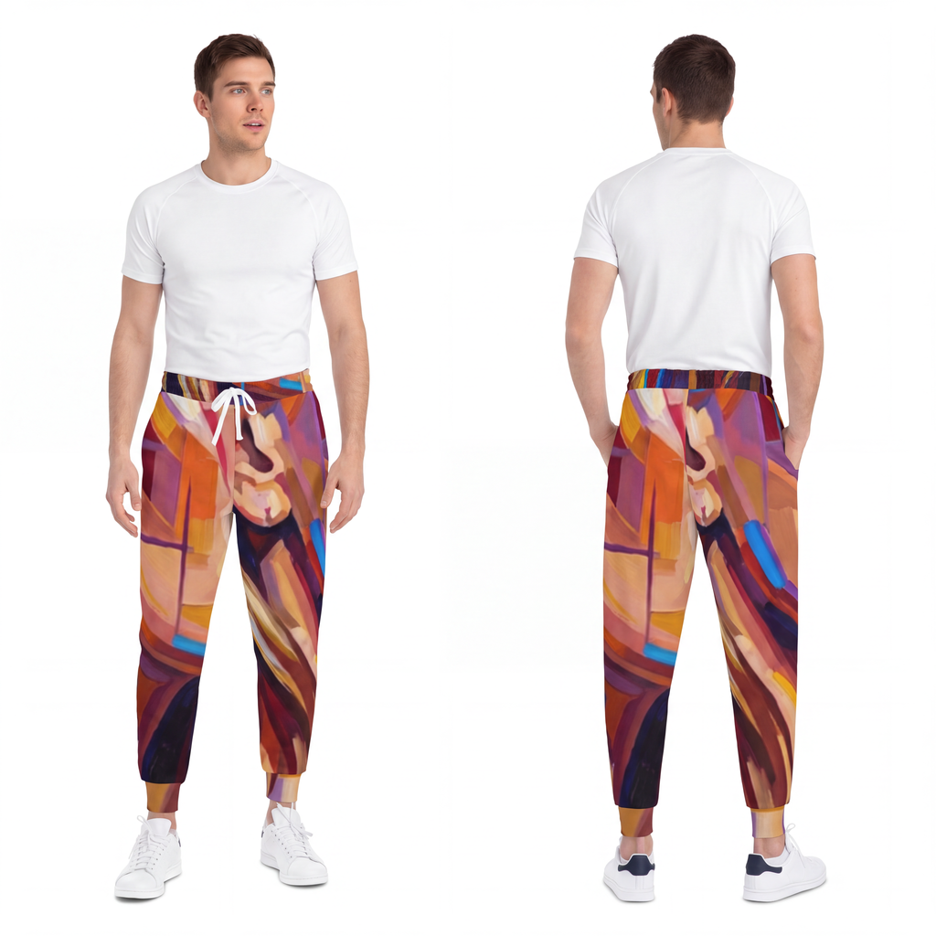 Men's Athletic Joggers - Shattered Elegance | Echovira...