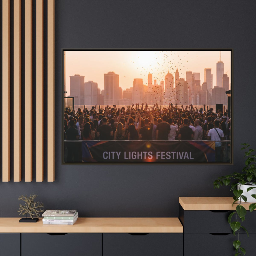 Framed Matte Canvas - City Lights Festival (10×8, 12×9... |...