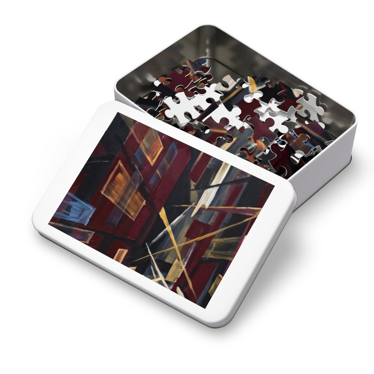 Jigsaw Puzzle with Tin - Urban Perspective (30, 110, 252......