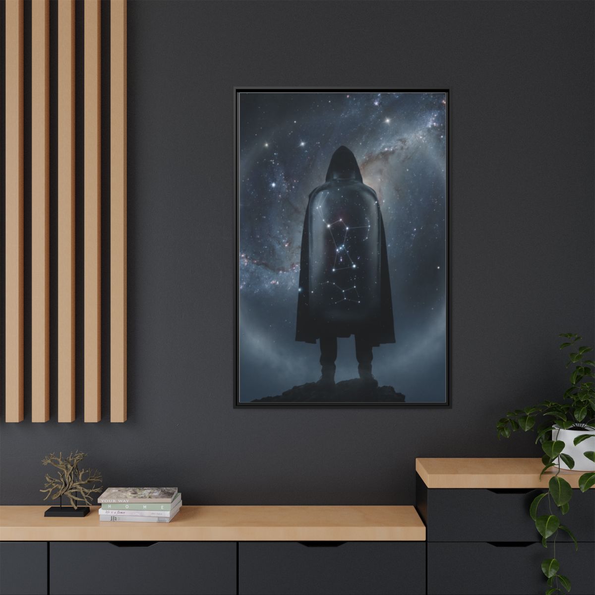 Framed Matte Canvas - Cosmic Sentinel — Black / 1.25" (8×10...