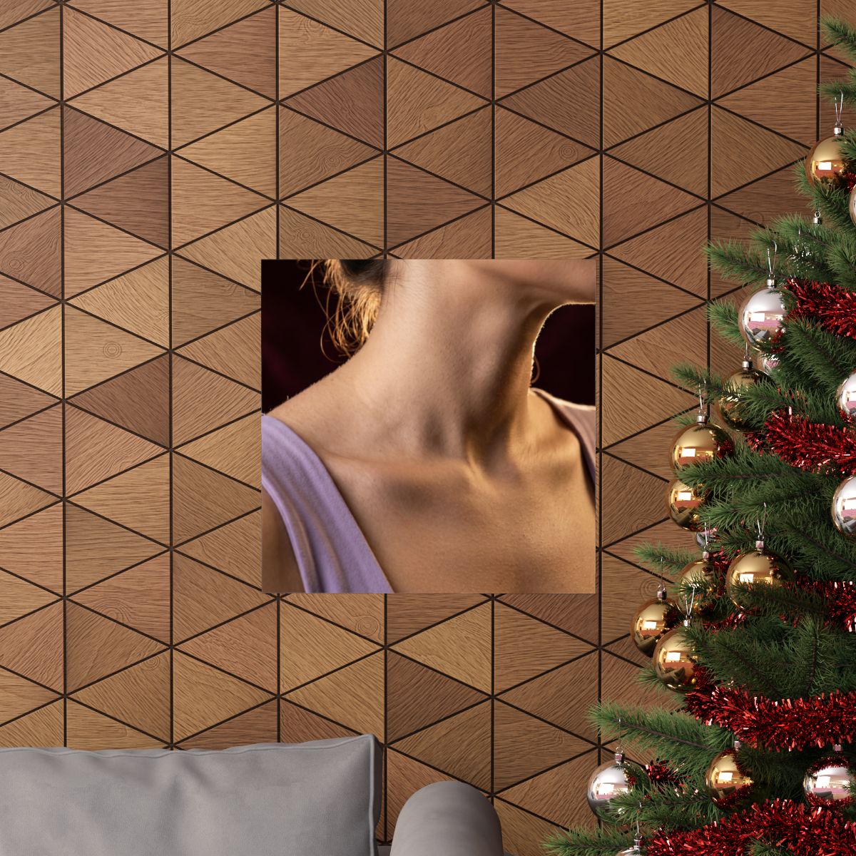 Matte Horizontal Posters - Golden Contour Minimalist... |...