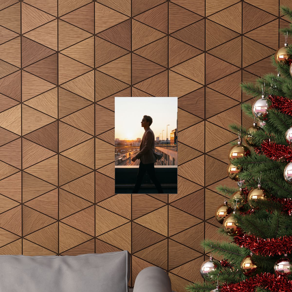 Matte Vertical Poster - Golden Hour Walk (8×10 & 36×54) |...