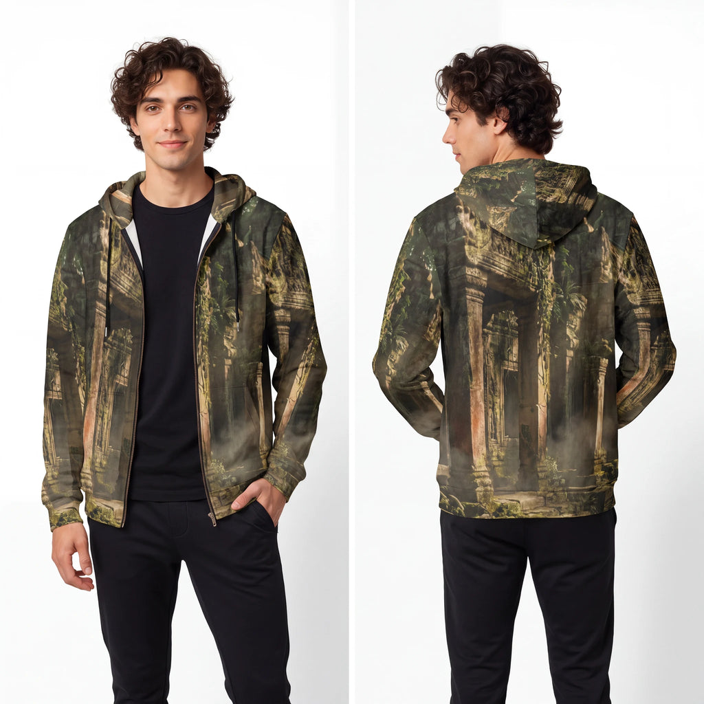 Men's Full-Zip Hoodie - Ancient Haven | Echovira Gallery