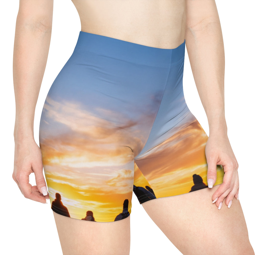 Women's Biker Shorts - Sunrise Journey