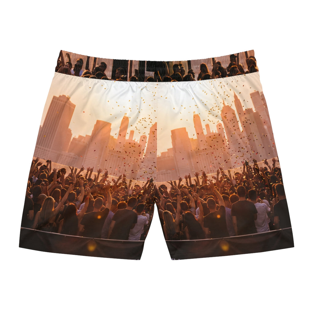 Men's Mid-Length Swim Shorts - City Lights | Echovira...