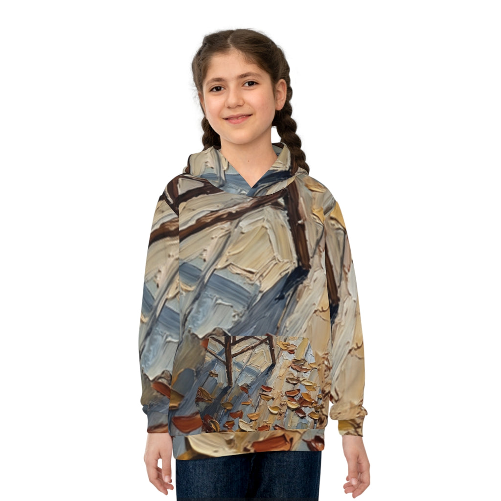 Children's Hoodie with Autumn Chair Oil Painting