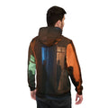 Men's Athletic Hoodie - Nocturnal Alleyway Misty Street Art...