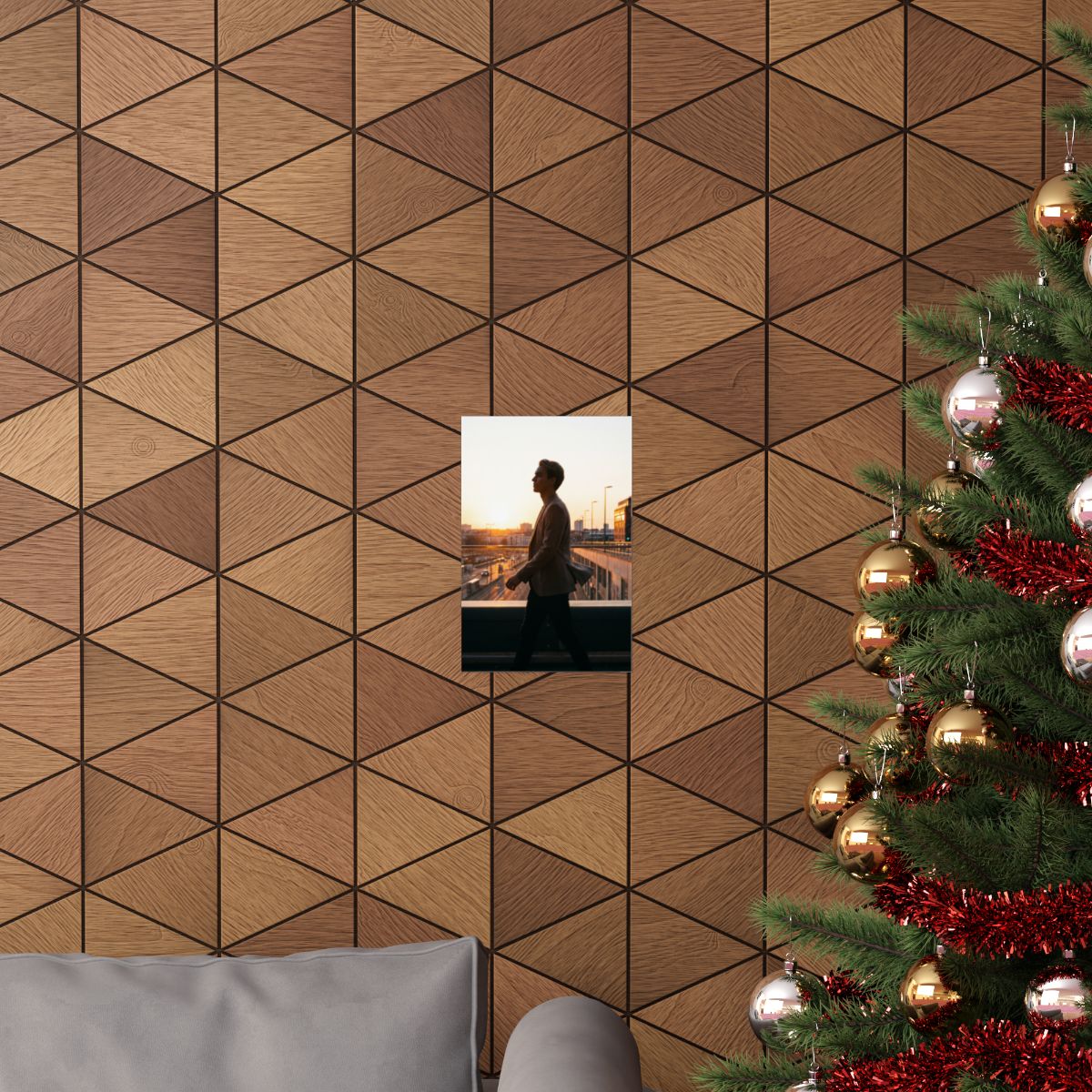 Matte Vertical Poster - Golden Hour Walk (8×10 & 36×54) |...