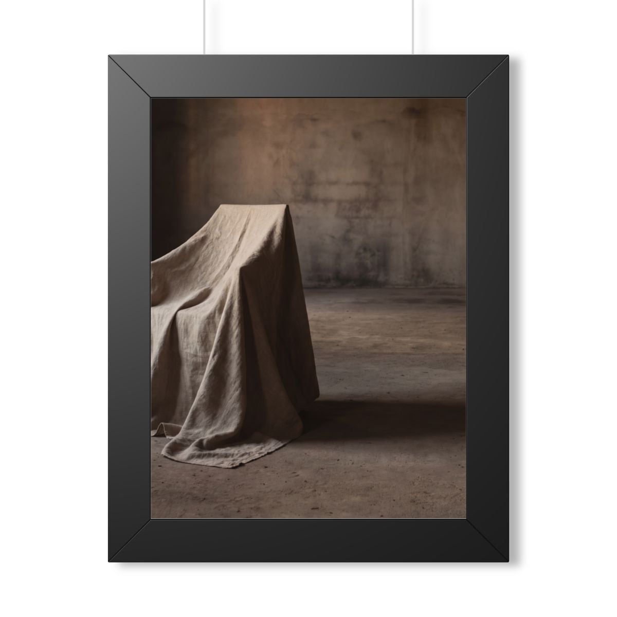 Framed Vertical Poster - Draped Silence Still Life Art... |...