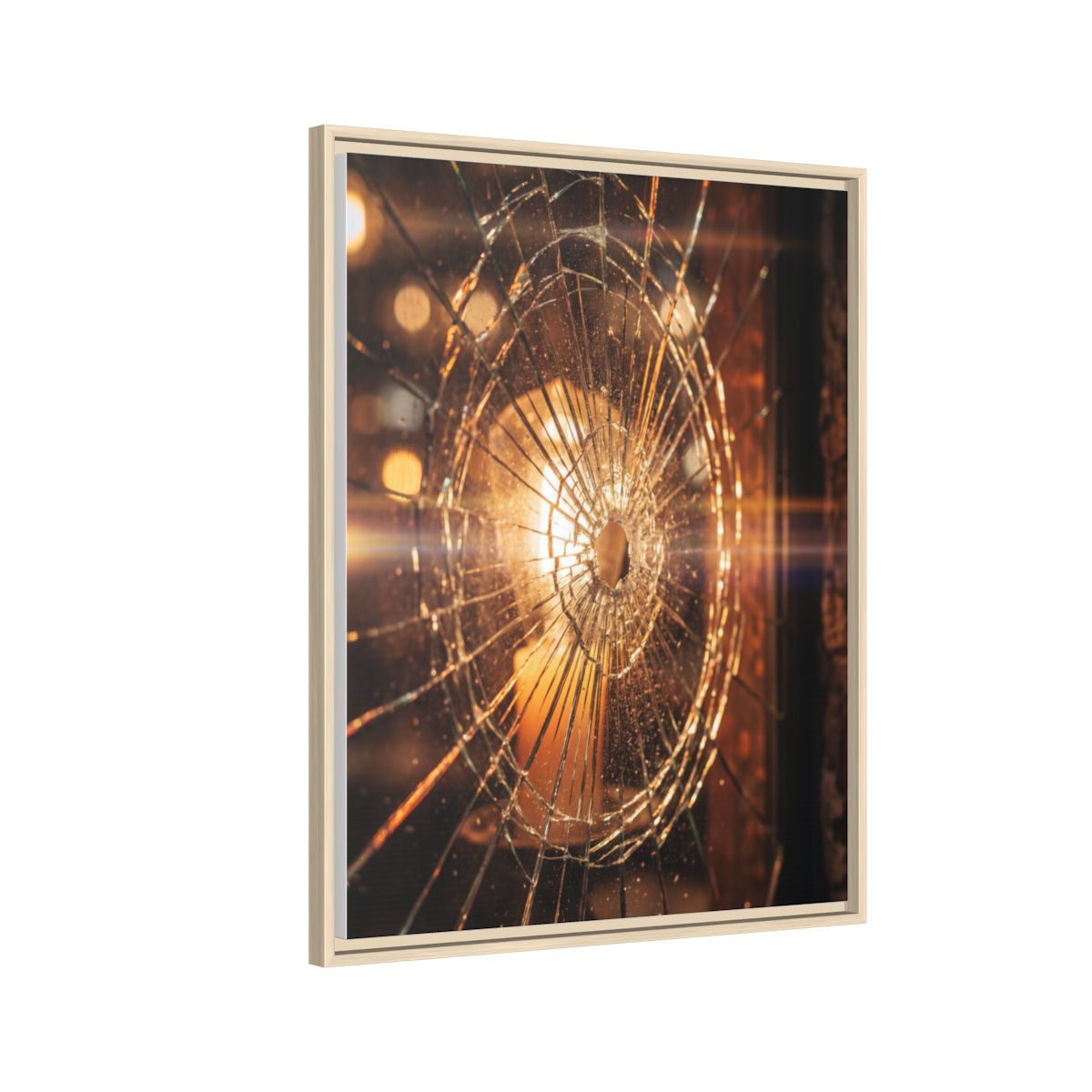 Framed Matte Canvas - Shattered Glass