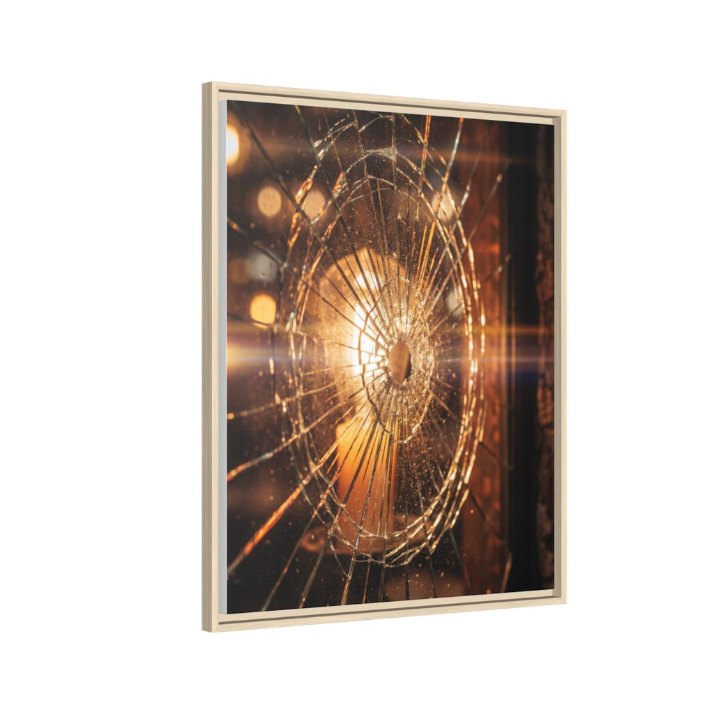 Framed Matte Canvas - Shattered Glass — Natural / 1.25"
