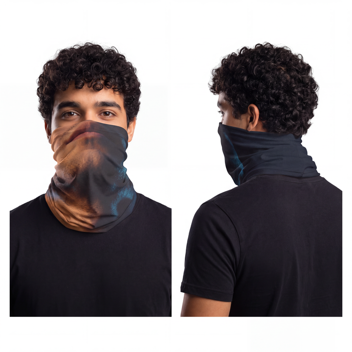 Men's Lightweight Neck Gaiter - Midnight Glow Portrait