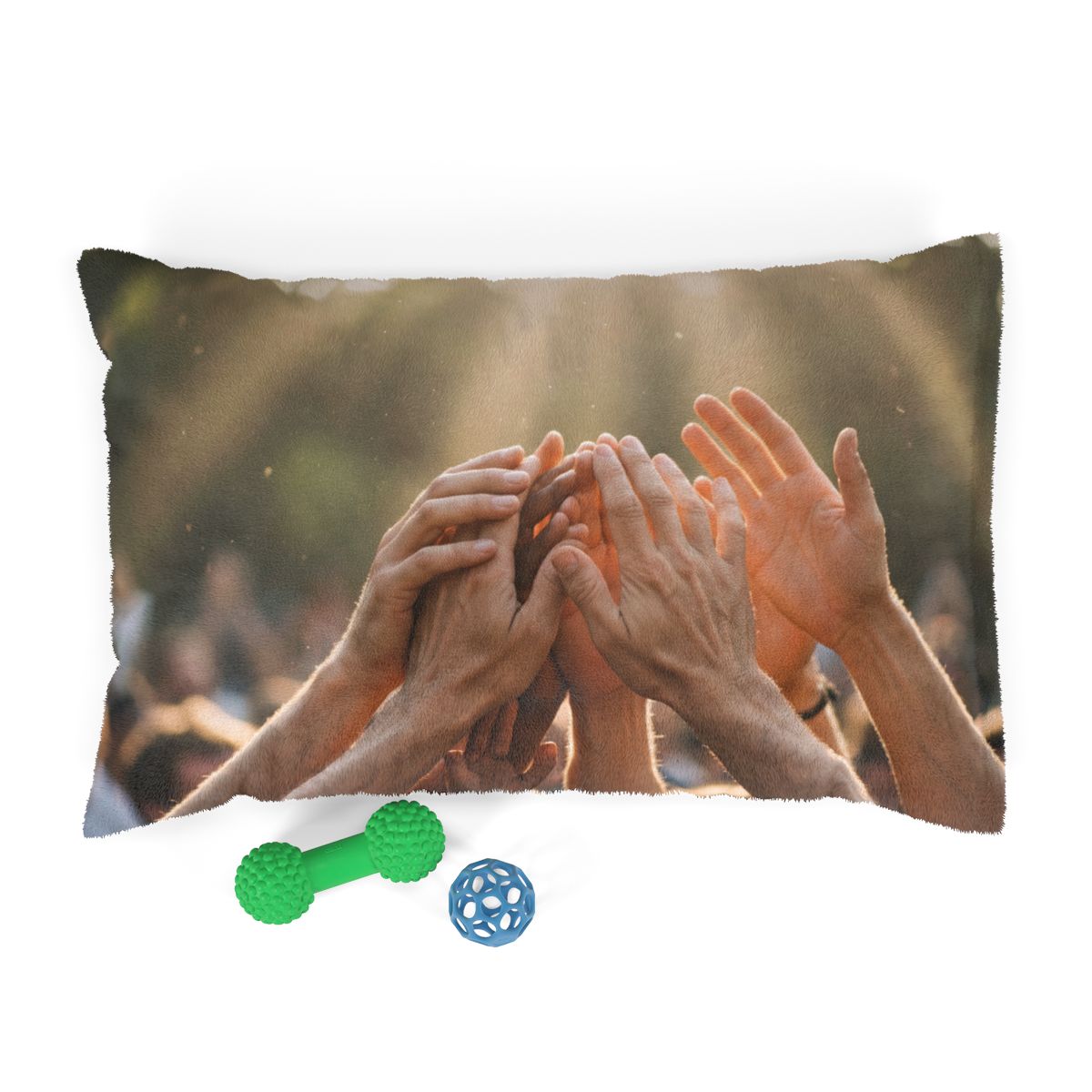 Pet Bed - Golden Rays of Unity Wall Art | Echovira Gallery