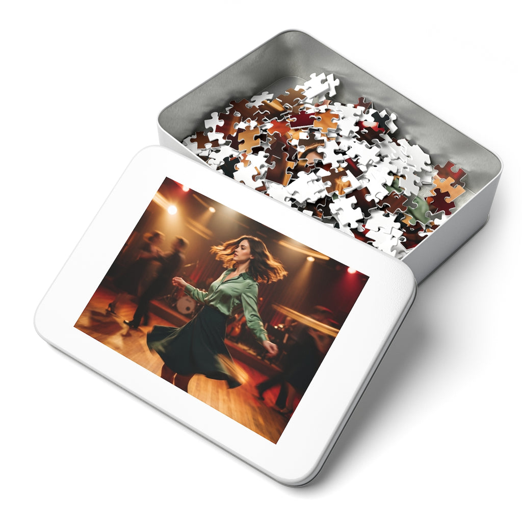 Jigsaw Puzzle with Tin - Retro Jazz Club Motion Art (30... |...