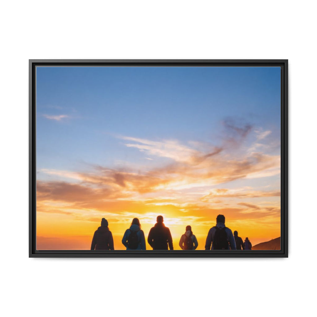 Framed Matte Canvas - Radiant Sunset Art — Black / 1.25"