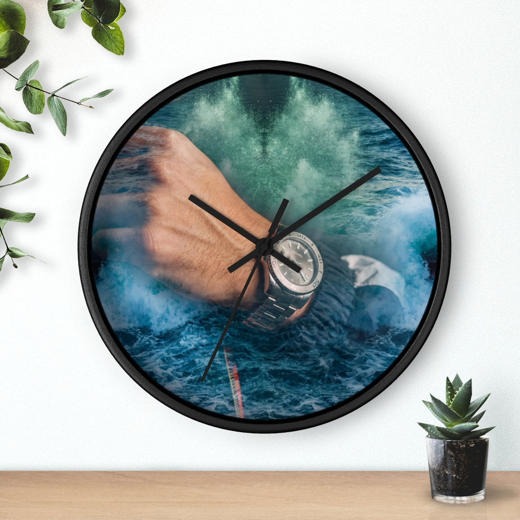 Wall Clock - Ocean Chronometer Waves | Echovira Gallery