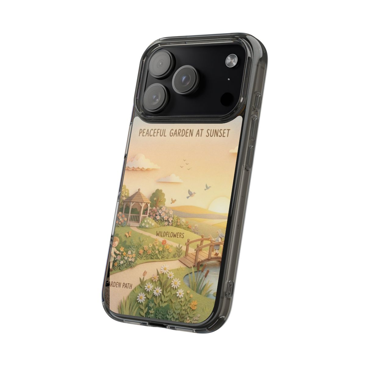 Clear Impact-Resistant Cases - Clear Phone Case - Sunset......