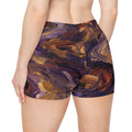 Women's Shorts with Moody Purple Landscape Art